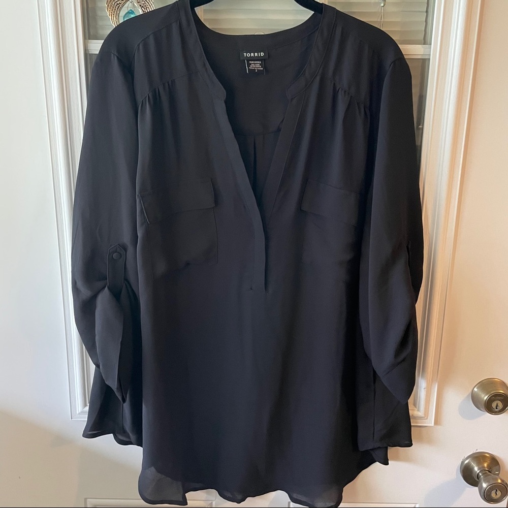 Torrid Black Georgette Blouse